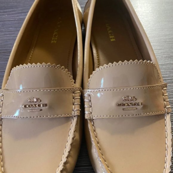 NIB Coach Odette Patent Leather Warm Blush Loafers Sz 9.5M - Picture 1 of 10